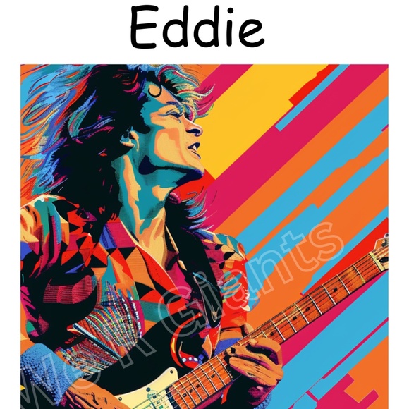 Eddie Van Halen Poster  Rock Guitar Legend Superstar - Picture 2 of 2
